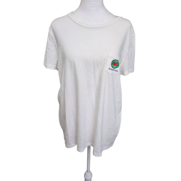 Vineyard Vines Tops - Vineyard Vines Womens Boyfriend Tee With Front Pocket Summer Watermelon NWOT XL
